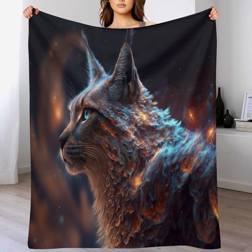 Couvre-lit lynx en flannel 100x130 cm pour canapé - 2