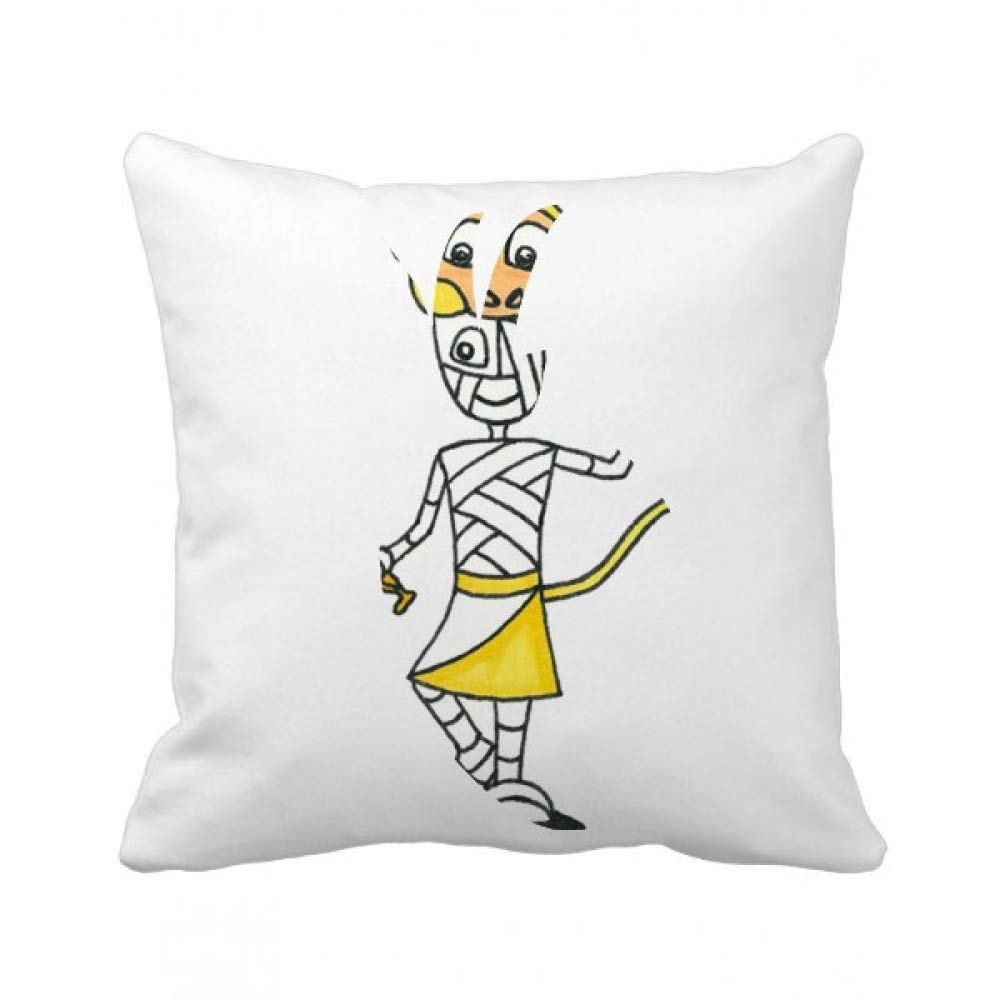 Housse de coussin motif momie Horus singe aux finitions haut de gamme