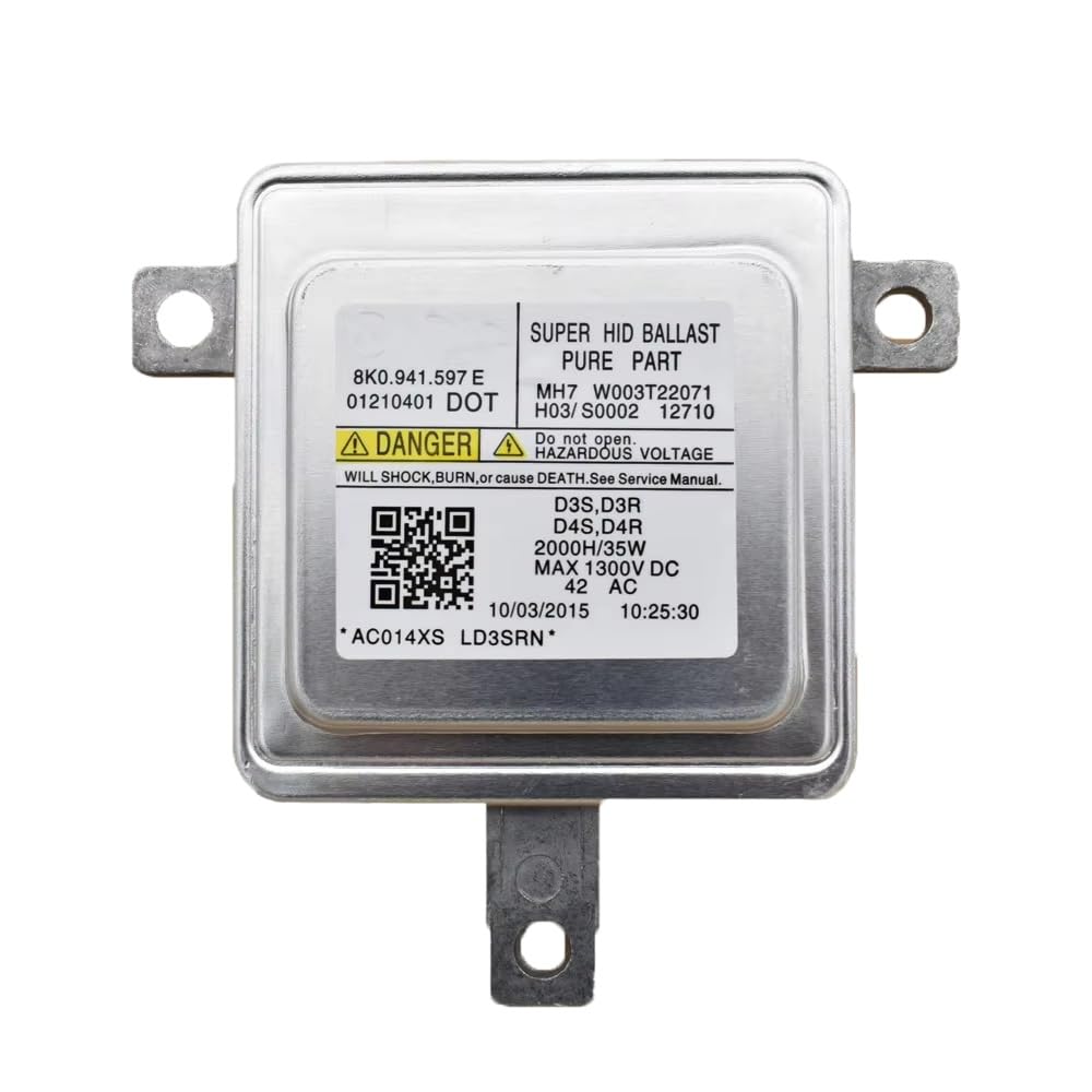 Jiiyp 8K0941597e-Yellow Lighting Driver 8K0941597e W003t22071 D3s D3r D4s D4r Xenon Ballast For A1 For A3 For A4 For A5 For A6 For A7 For A8 For Q3(8K0941597e-Yellow)