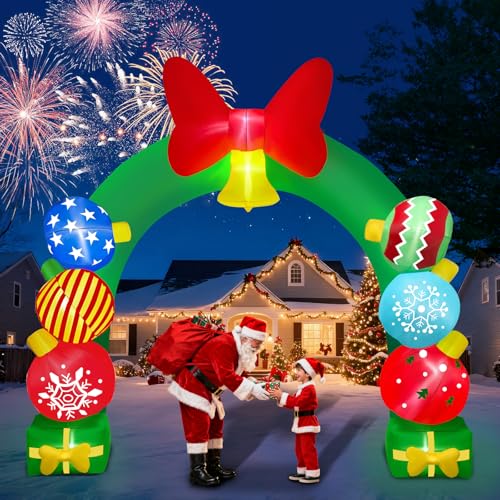 Kalolary Decoración de Navidad Hinchable con iluminación LED – Gran Figura de Navidad para...