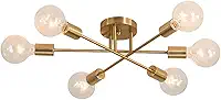 Lustre Decorativo 6 Lâmpadas E27 com Galhos Longos - Design Moderno para Sala de Estar Amplas e Ambientes Criativos