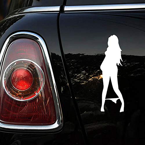Image of 3pcs 7 inch Panty Dropper Stickers Sexy Girl Joking Funny Decal Reflective Vinyl Stickers for Car Bumper Window Laptop (White)