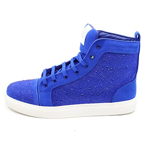 Men's High Top Crystal Shimmer Rhinestone Flat Fashion Casual Sneakers Shoes SNK-072