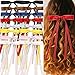 WORTL 16 PCS Hair Bows for Women,Ribbon Hair Bows With Long Tail,Hair bow clips Hair Barrettes for Women Accessories