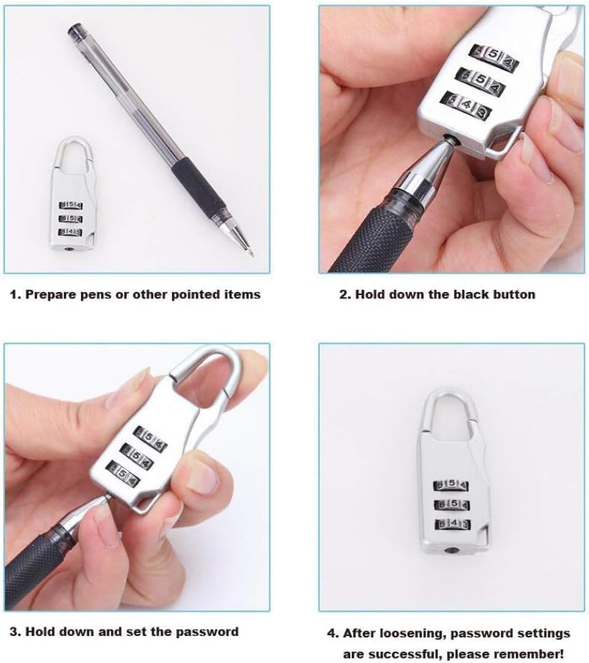 Image of Istara Combination Travel Number Lock | Portable Luggage Lock | 3 Digit Code Number Pad Lock | Sliding Combination Lock | Anti Theft Protection Tool for Luggage /Travel /Cars /Bicycles (Model-6)