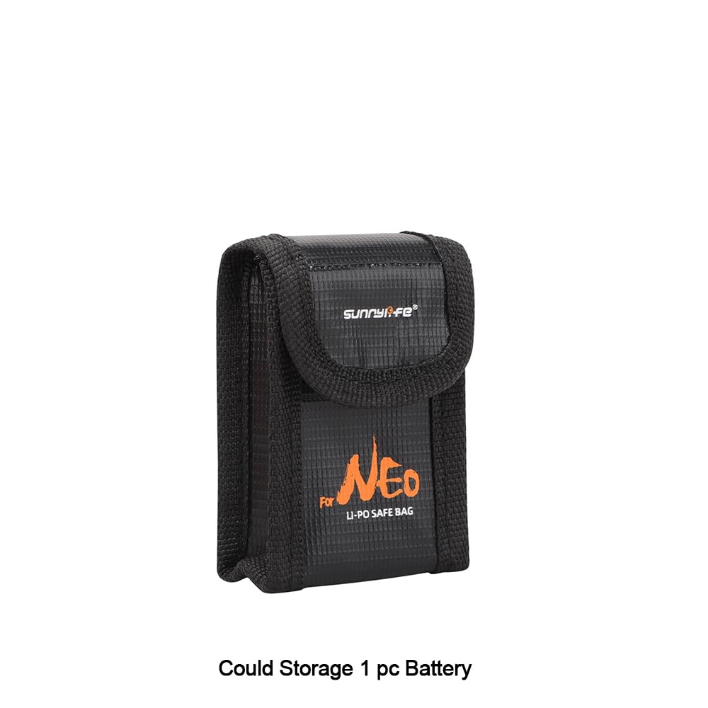 Lipo Battery Safe Bag Compatible with DJI NEO Drone Batteries Protection Storage Case Transport Fireproof Explosion-Proof Pouch Accessories (S Size)