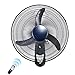 Ventiladores de pared con control remoto, silenciosos, ecológicos, ventilador de pared de enfriamiento con inclinación ajustable con 3 velocidades/temporización de 7,5 h/oscilación de 120 °/para el ho