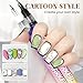 12 Colors Nail Art Pens Set, Nail Art Markers Polish Pen for 3D Nail Art, Drawing Painting Liner Brush for DIY Nail Art Beauty Adorn Manicure Tool