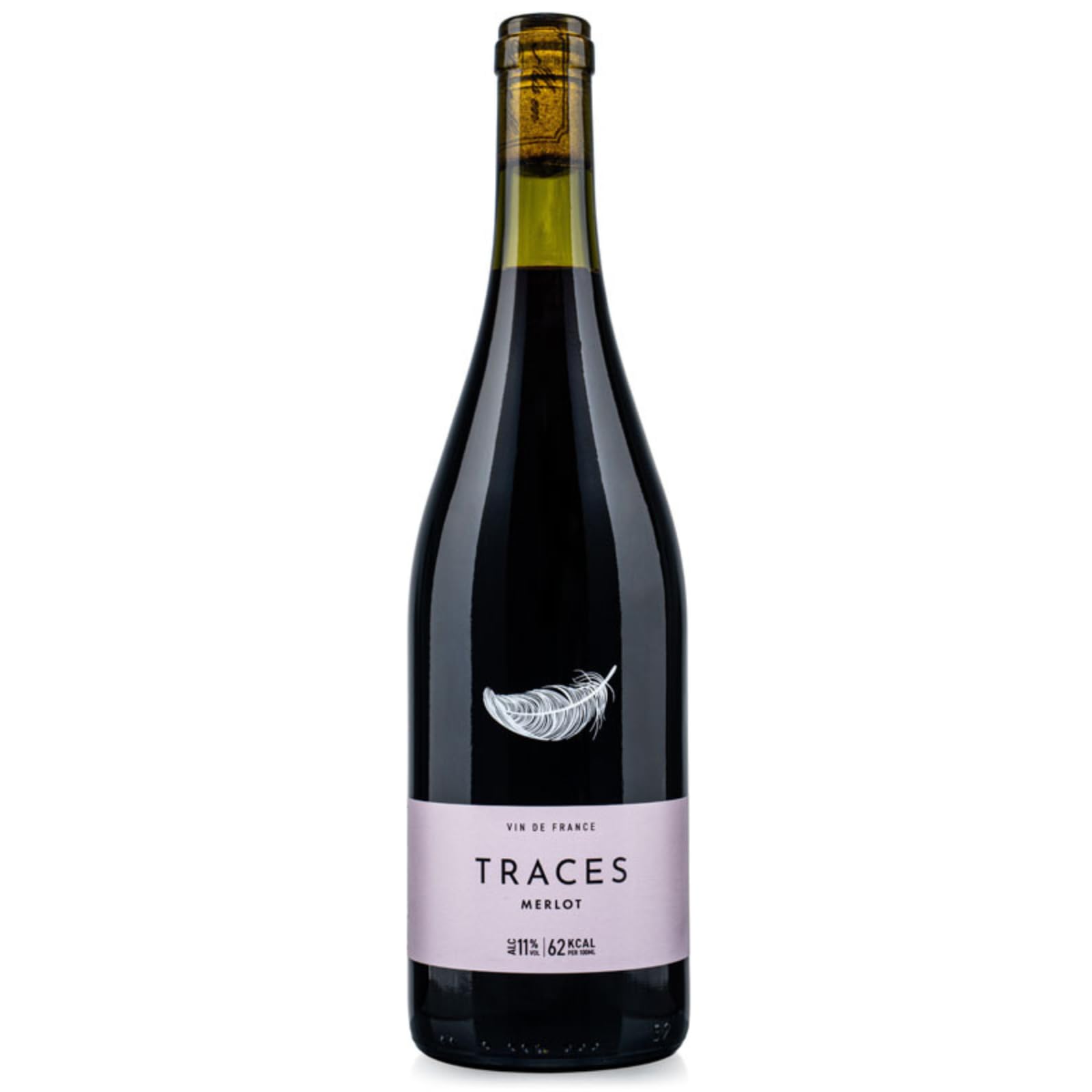 TRACES Merlot Red | Light as a Feather Multi Award-Winning French Red Wine | 6x750ml Bottles