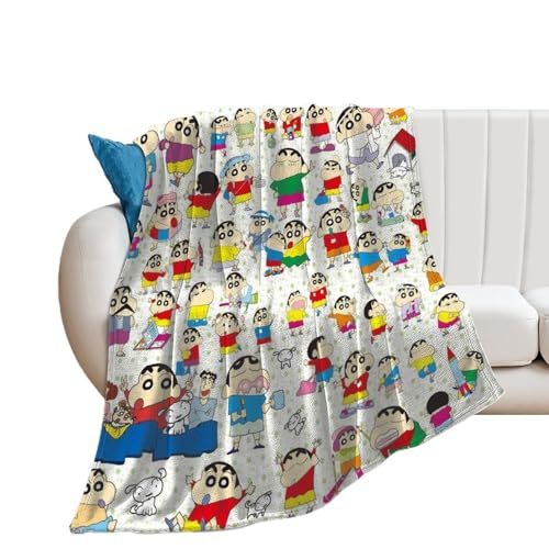 クレヨンしんちゃん ブランケット 暖かい 毛布 もふもふ 洗える 軽量 柔らかく肌触り アニメ かわいい おしゃれ 大判 色褪せない シングル フランネル 防寒対策 静電気防止 冬用 エアコン対策 四季通用 30"*40"(76*100cm)