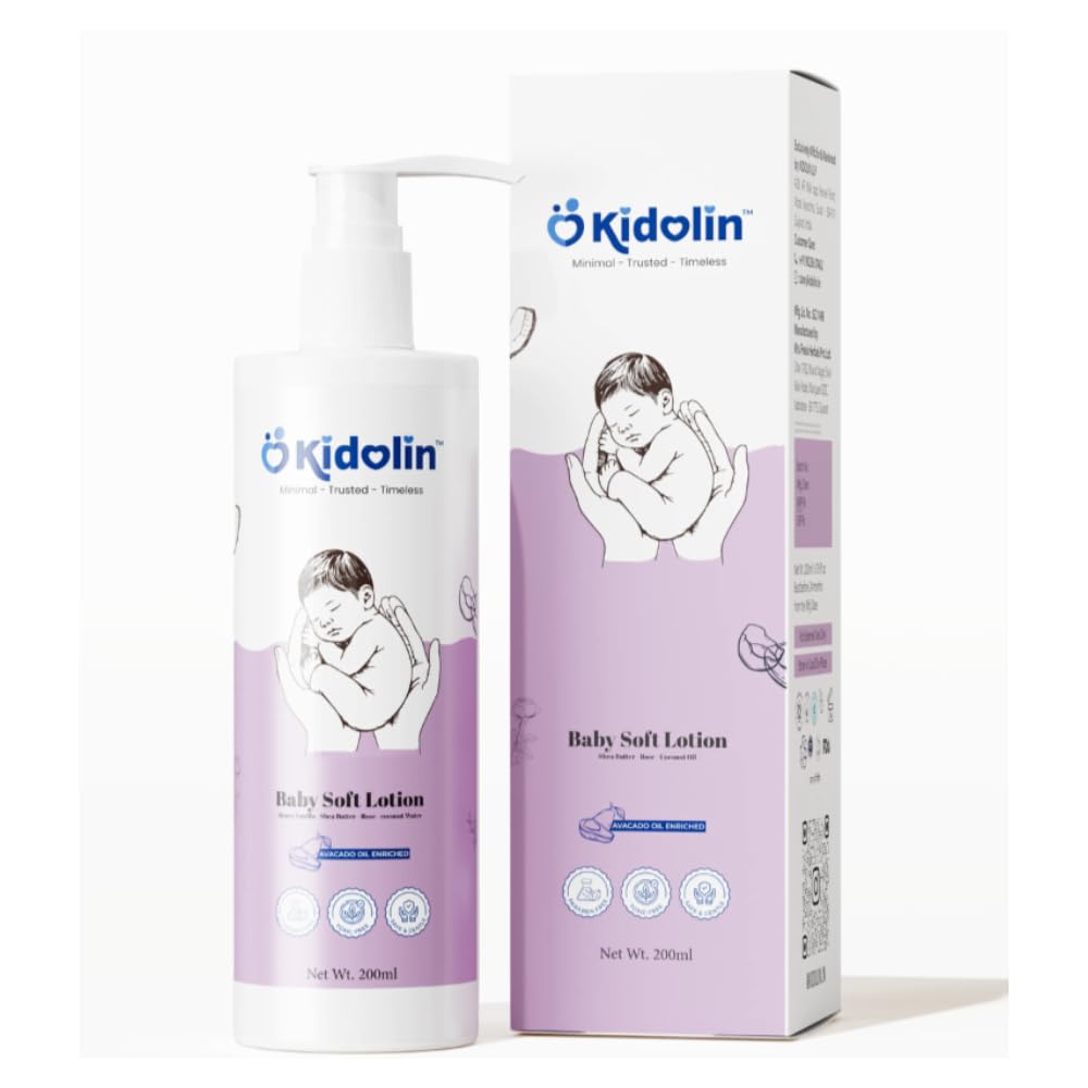 Natural Baby Lotion 200ml – Avocado Oil Enriched | Gentle Nourishing Moisturizer for Babies, Children & Kids (0–5 Years) | Soft, Smooth & Hydrated Skin | Suitable for All Skin Types-image-0