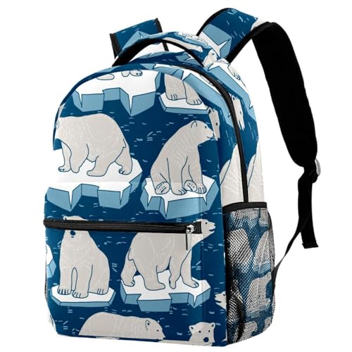 Sac à dos ours polaires sur glace, l'aventure au quotidien pour garçons