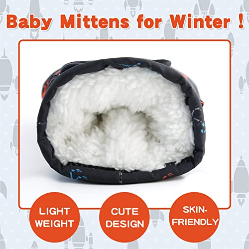 Image of BAVST Toddler Waterproof Mittens Fleece Lined Baby Boys Girls Winter Warm Glove Kids Snow Infant Ski Mitten for 3M-5T