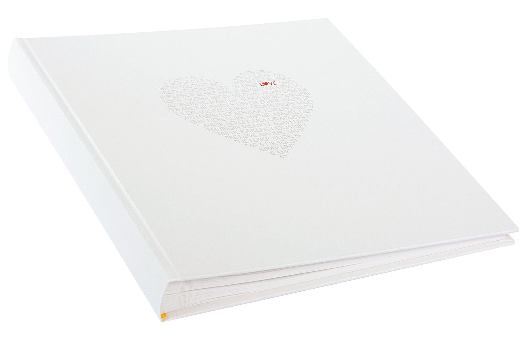 Goldbuch Love Buchalbum Weiß, 30x31cm, 60 Weiße Seiten