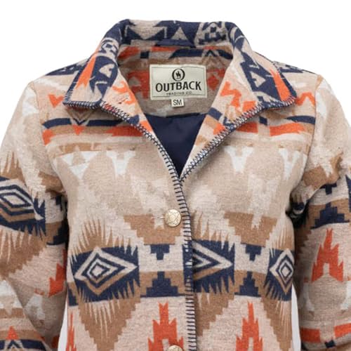 Outback Trading Company Women's Moree 29663 Warm Wool Like Casual Western Fashion Taffeta Lined Buttoned Jacket with Pockets2