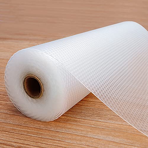 Shelf Liner, Non Adhesive Drawer Liner, Non-Slip Cabinet Liner 12 Inches x 15 FT Cupboard Liner, Washable Refrigerator Mats for Pantry Cabinet, Kitchen Drawer, Bathroom Shelves,Shoe Rack
