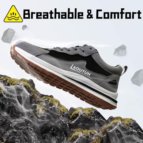 LAoutun Steel Toe Shoes for Men Women Safety Work Shoes Indestructible Steel Toe Sneakers Lightweight Work Shoes Toe Shoes3