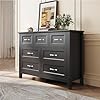 Linsy home 7 drawers dresser for bedroom wood bedroom dresser farmhouse drawer chest 7 chest of drawer tall dresser for closet dressers organizer for living room closet hallway  urban country home decor