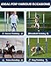 inoreal 6 Pcs 6FT Pole Bending Poles for Horses, Adjustable Equestrian Sports Training Equipment for Horses, Agility Poles for Horses, Soccer, Football, Dog