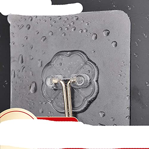 OBOYGANGNQE 1/20/100 Uds ganchos de pared impermeable a prueba de aceite autoadhesivo transparente reutilizable gancho para colgar sin costuras para cocina baño oficina-1 Uds