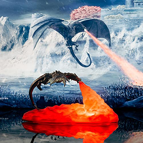 HaiMa Lampes Dragon Led Imprimées En 3D Comme Veilleuse Pour La Décoration Créative À La Maison Lampe De Lune Lampe De Nuit Meilleurs Cadeaux Pour Les Enfants - Dragon De Glace