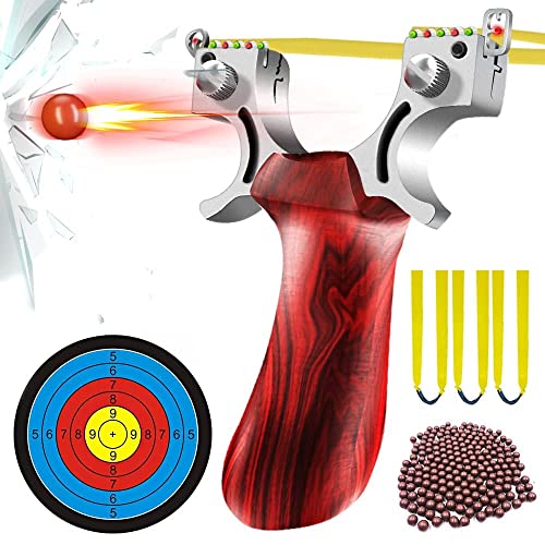 COBER Slingshot, Professional Hunting Shooting Slingshot with 1mm Extra Thick Heavy Duty Rubber Bands ï¼ŒHigh Velocity Catapult for Adults Beginner Youth (Hunting Slingshot)