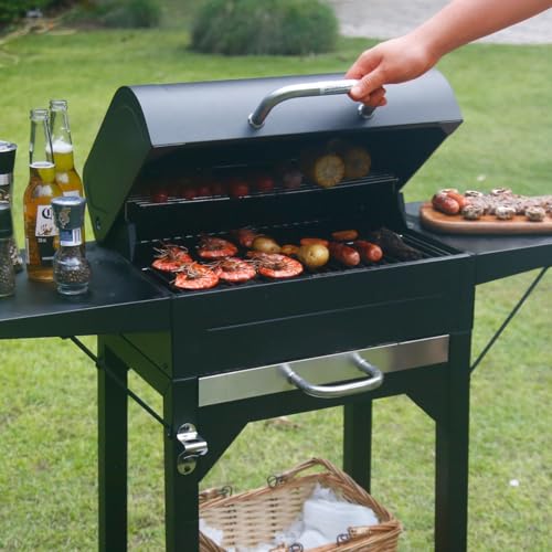 Master Cook 24025 Charcoal Grill With Two Side Tables thumb #5