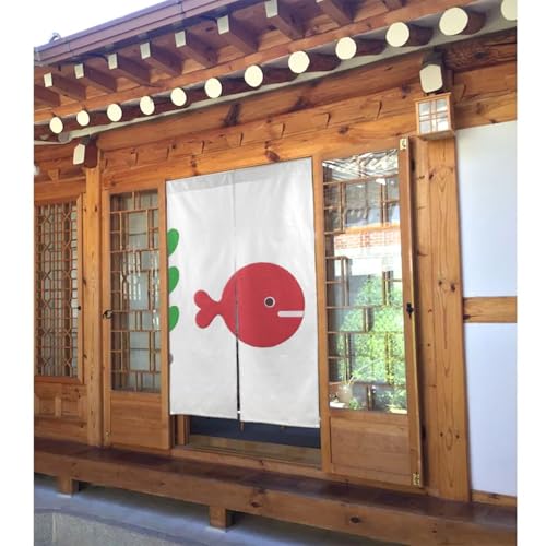 きんぎょが にげた (10) のれん 和風 ロング 暖簾 壁掛け 遮光 断熱 遮像 間切り 目隠し ロング 浴室 シェード ドアカーテン い トイレ バス 喫茶店 居酒屋 台所 洗面所 玄関 飲食店 階段 飾り付け リビング キャラクター アニメ グッズ 部屋仕切り 幅86cm丈143cm [2]