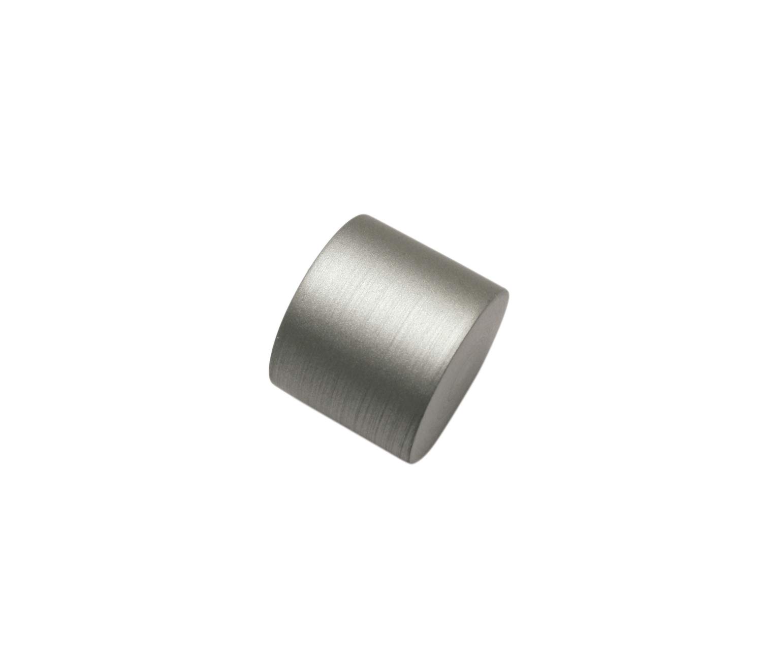 GARDINIA End piece, 2 x end cap, metal, silver, for curtain technology, diameter 19 mm