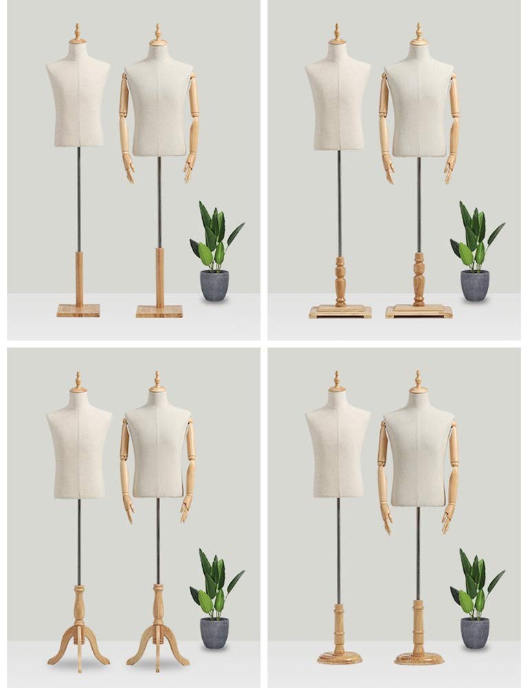 Maniquí femenino para exhibición de ropa fotográfica, torso de maniquí con trípo maniquí con trípode de metal, altura ajustable de 140 a 220 cm (color: sin brazos), interesante (sin brazo L)