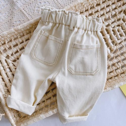 Girls Flared Jeans Washed Denim Pants Crossover Waisted Palazzo Denim Pants Light Weight Slim for Girls4