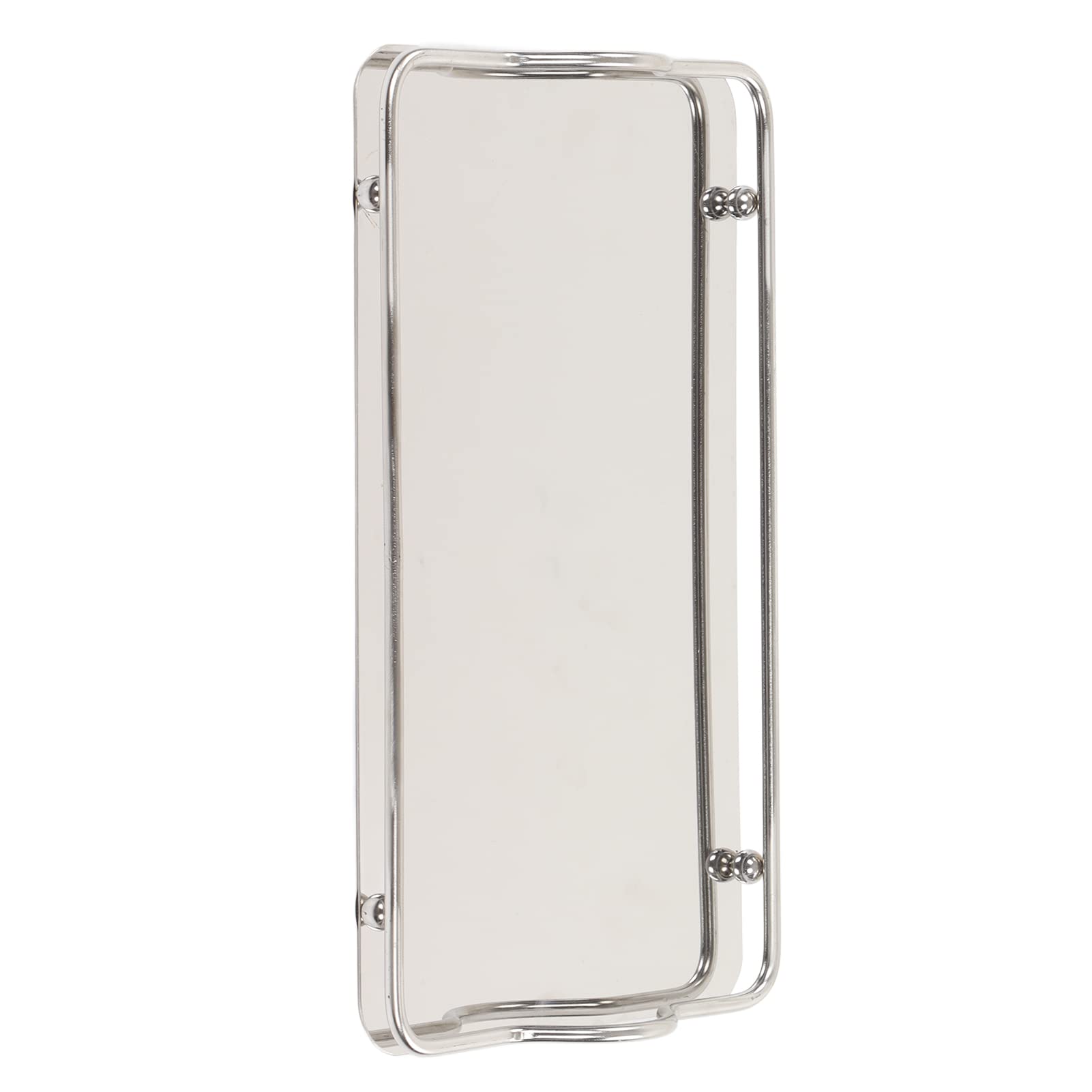 Vassoio da Portata,Vassoio in Acciaio Inox, Vassoio Rettangolare Grande, Vassoio Rettangolare Elegante in Acciaio Inossidabile con Manico, Vassoio per Piatti Commerciali Multifunzionale per Tazze di