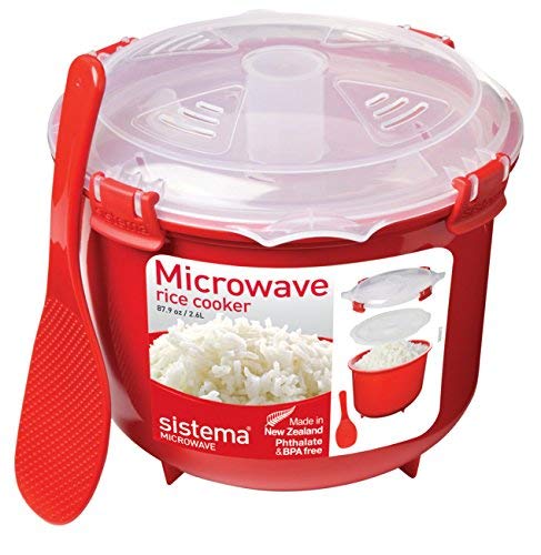 Sistema Microwave Collection Rice Cooker, 87.2 oz./2.6 L, Red (Limited Edition)