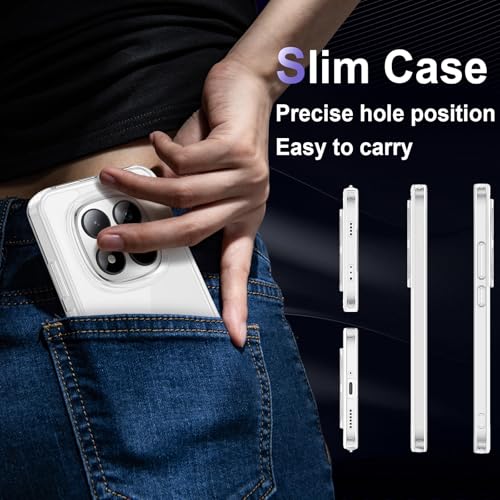 Image of Case for Xiaomi Redmi Note 15 Pro 5G, Military Grade Drop Protection Phone Case, Yellowing Resistant, Anti-Scratch Hard PC Back, Shockproof Hard Ultra-Thin Protective Cover, Clear