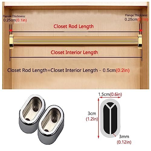 Barre de penderie antirouille REMYS 145cm pour suspendre vêtements et rideaux sans plier