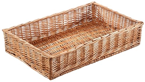 Kobolo Regalkorb TINA aus geflochtener Weide, 60x40x13 cm, eckig,...