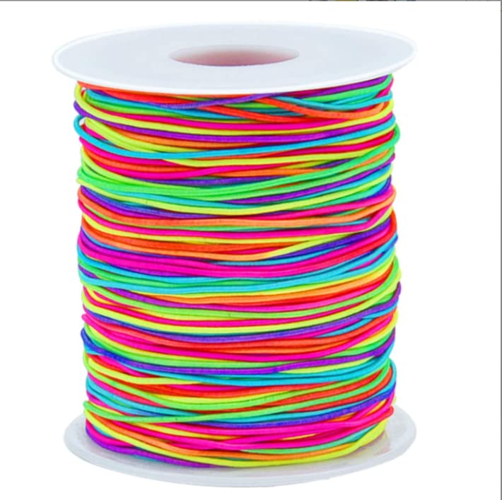 NC Amzuia Colourful Rainbow Stretchy Beading Thread - 1mm 100m