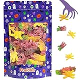 Fruidles Halloween Hair Spiders Gummies, Fun And Festive Holiday Snacking (Half-Pound Bag)