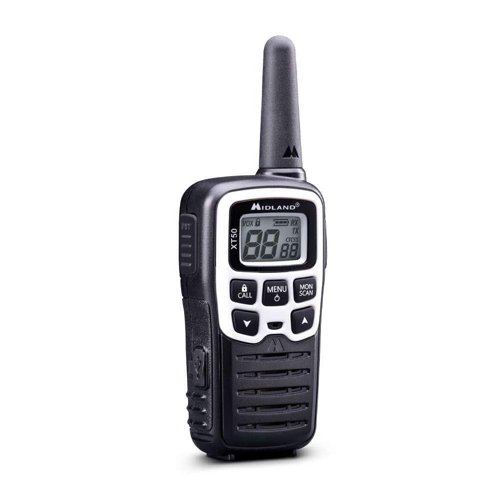 Midland XT50 PMR-Walkie Talkies, C1178, 2X leistungsstarke Funkgeräte für Kinder und Erwachsene, mit LCD-Display und Micro-USB-Ladebuchse