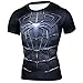 HOOLAZA T-Shirt Compression Homme Avengers Super Heroes Compression Spiderman Hauts Fitness