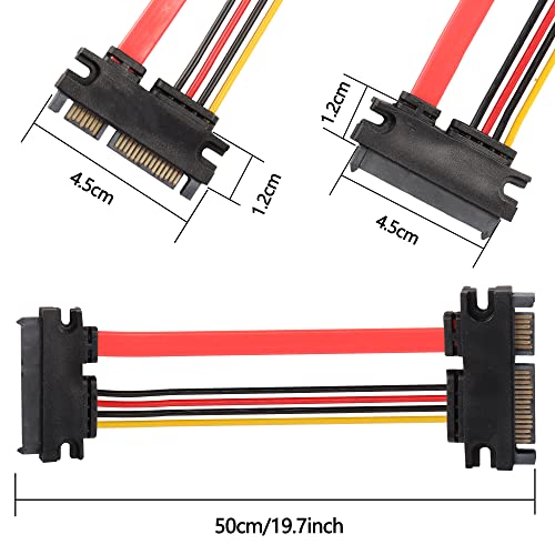 Cable Extensión SATA 22Pin Poder y Datos 50 cm miniatura 2