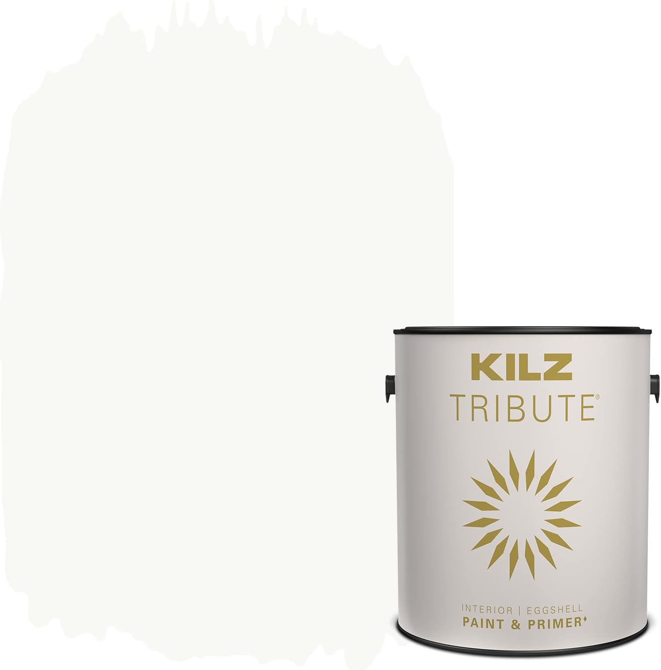KILZ TRIBUTE Paint & Primer, Interior, Eggshell, Ultra Bright White, 1