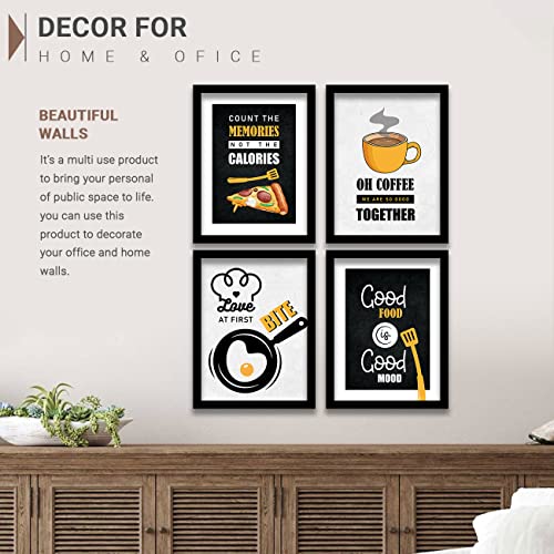 Image of kotart - Restaurant Quotes Wall Posters with Frame - Framed Posters for Kitchen Restaurant Cafe Wall Decor - Restaurants Frames for Decoration (10 x 13 inch, Framed) Set of 4 (Art 5, Small)