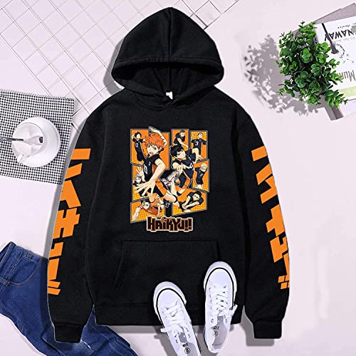 Unisex Hoodie Volleyball Club Letters Printed Hooded Swetshirt Anime Jacket for Men and Women2