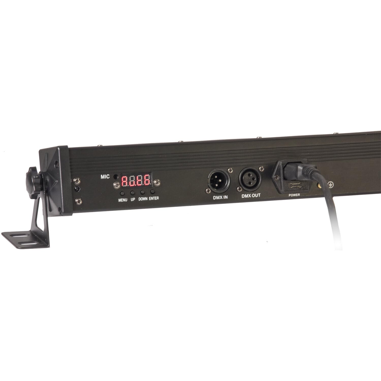 Ibiza - LEDBAR24-RC - Barre à LEDs RVBB 4-en-1 avec différents effets dynamiques - Contrôle par le son, DMX, automatique, maître esclave et télécommandé - Noir