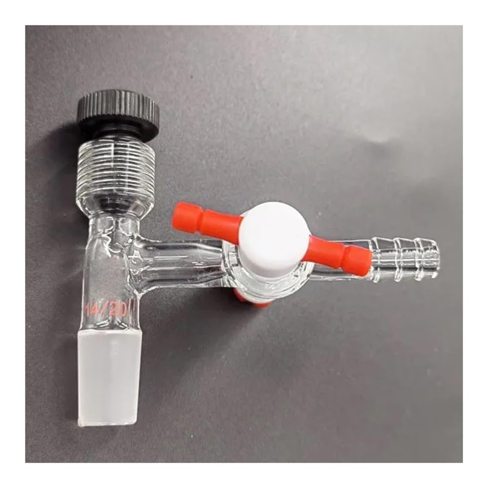 Adaptador de destilación Conjunta, Adaptador for válvula de PTFE de 2 mm de Apertura, Junta tórica de PTFE, Vidrio de borosilicato N11, Varios tamaños de Junta(N112440S)