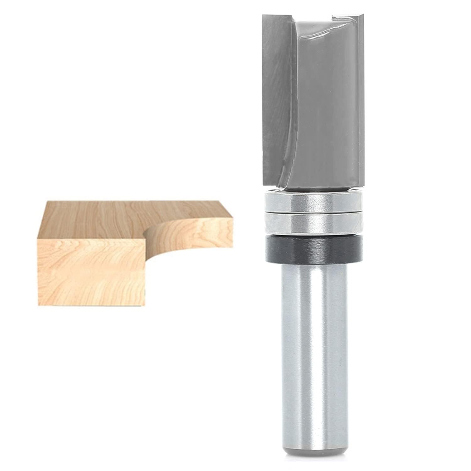 Sinoprotools Flush Trim Router Bit 1/2 Inch Shank, 3/4"Cut Dia, 11/4