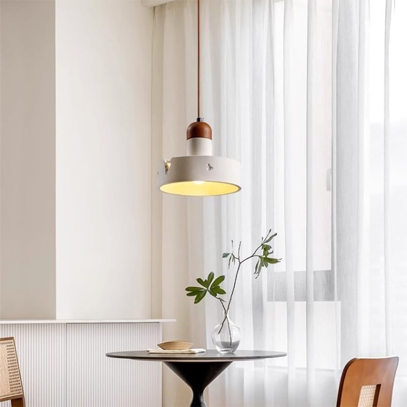 Retro Sturdy Concrete Bedside Light Nordic Creativity Cement Kitchen Island Ceiling Hanging Lamp Mid Century Dining Room Chandelier for Bedroom Bar Counter Dining Table