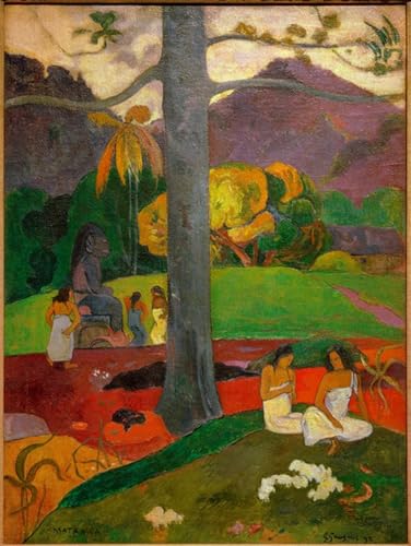 Cuadro decorativo Mata Mua Es War Einmal de Paul Gauguin, formato 60x90cm