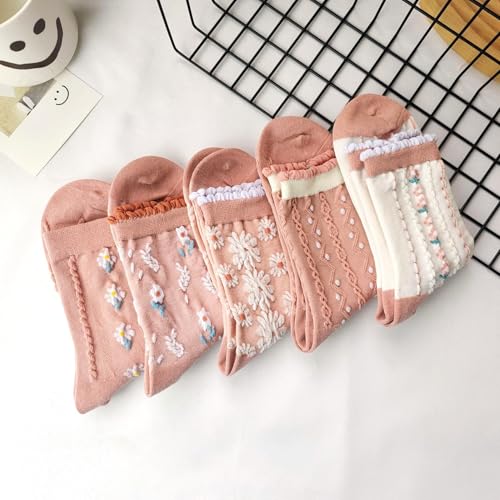 Image of YYaaloa Womens Above Ankle Crew Socks Casual Cotton Socks Cute Fun Novelty Girl Thin Dress Socks
